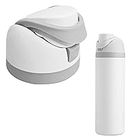 Replacement Lid for Owala Freesip, One Button Water Bottle Top Lid Compatible with Owala Cup 16oz 24oz 32oz 40oz, BPA-Free Replacement Accessories for Owala Free Sip, No Water Leakage, Ash White