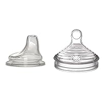 NUK Replacement Silicone Spout, Clear, 1 Count (Pack of 3) & Simply Natural Fast Flow Baby Bottle Nipples, 2 Count (Pack of 1)