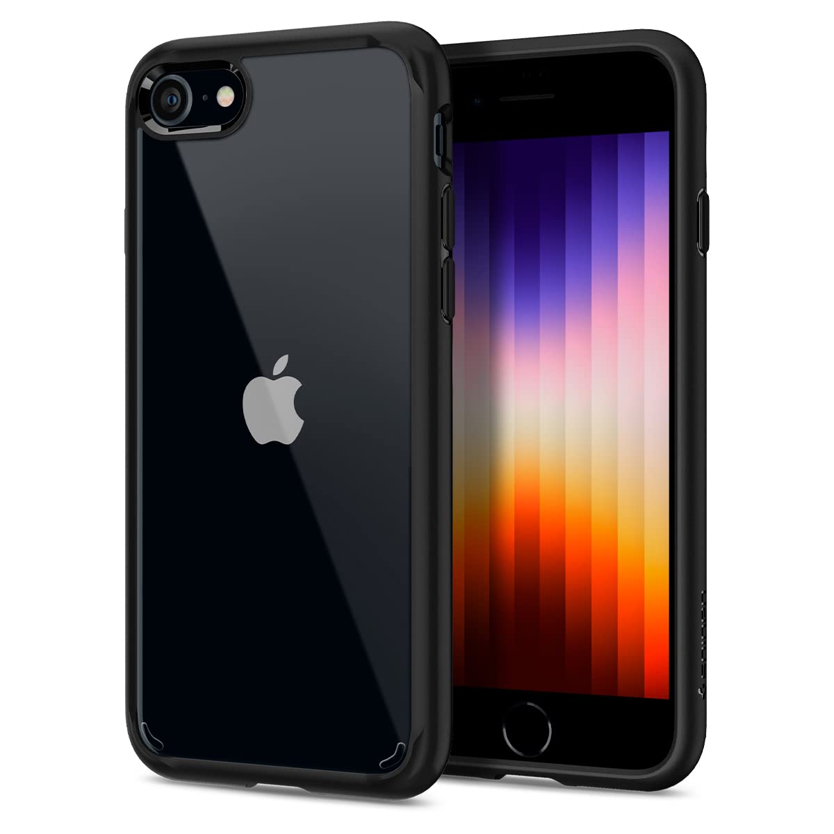Spigen Ultra Hybrid (Anti-Yellowing PC Back) Designed for iPhone SE 2022 Case/iPhone SE 3 Case 2022 / iPhone SE 2020 Case/iPhone 8 Case/iPhone 7 Case - Black