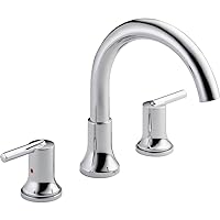 Delta Faucet Trinsic 2-Handle Widespread Roman Tub Faucet, Chrome Tub Faucet, Roman Bathtub Faucet, Delta Roman Tub Faucet, Tub Filler, Chrome T2759 (Valve Not Included), 10.00 x 12.00 x 10.00 inches