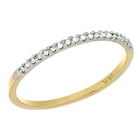 14k Gold Diamond Ring Band 0.06 cttw Brilliant Cut Diamonds