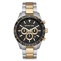 Michael Kors Layton Watch for Men, Chronograph movement with Stainless steel or Leather strap