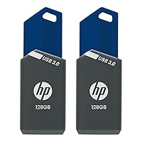 HP 128GB x900w USB 3.0 Flash Drive 2-Pack, Gray/Blue