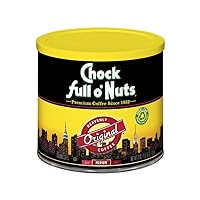 Chock Full o’Nuts Original Roast Ground Coffee, Medium Roast – Coffee Beans – Smooth, Full-Bodied Medium Blend with A Rich Flavor (26 Oz. Can)