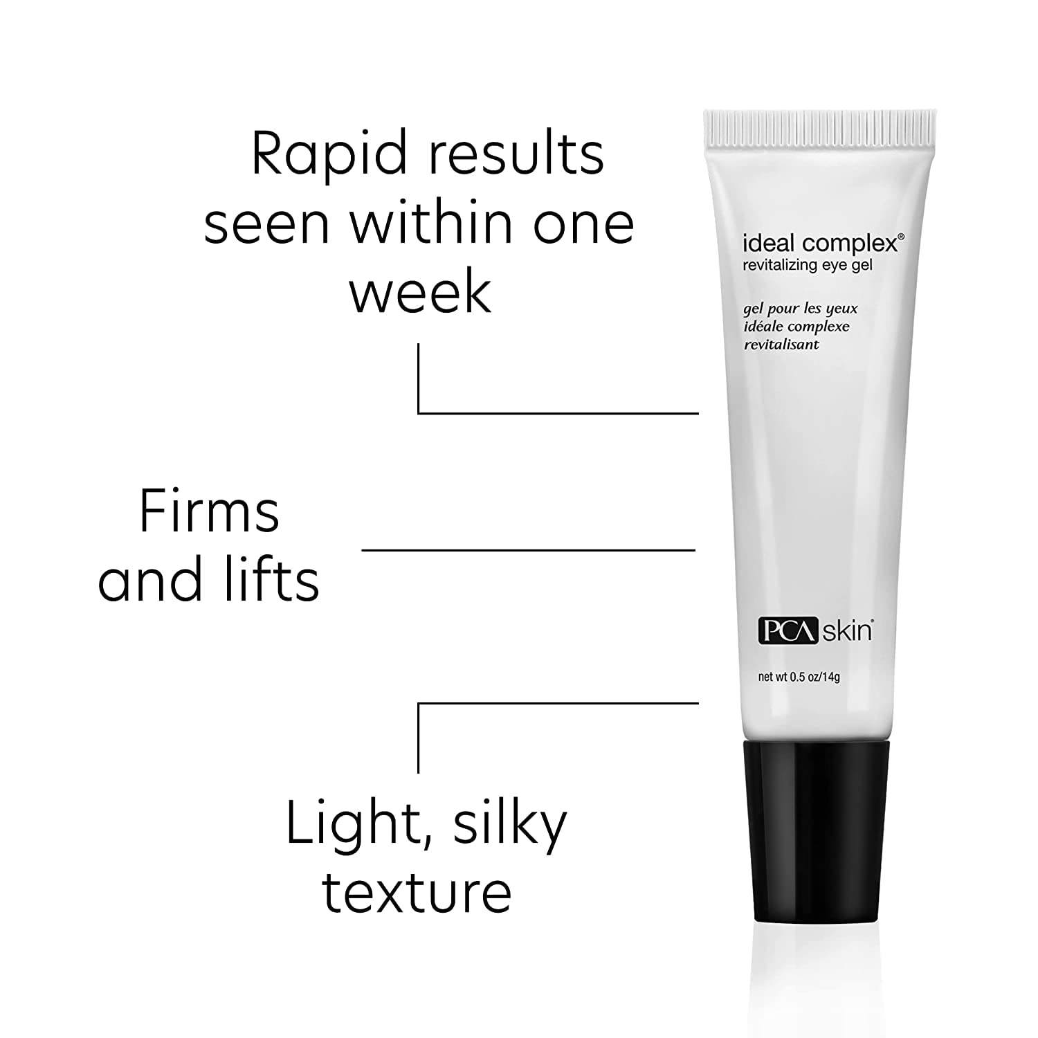 PCA SKIN Ideal Complex Revitalizing Eye Gel, Upper and Under Eye Serum for Dark Circles, Puffiness, Fine Lines, Wrinkles, Discoloration, Sagging Eyelids, Light and Silky Finish, 0.5 oz Tube
