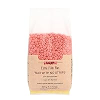 Hard Wax Beans for Face, Underarms, Brazilian, Bikini Hair Remover 17.6 Ounce (Rose)
