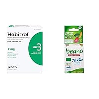 Habitrol Nicotine Patch Step 3 (7 mg) 14 Patches & Beano to Go Gas Relief 12 Tablets