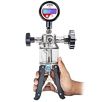 High Pressure Hydraulic Hand Pump Calibrator (Range: 0 to 600 Kg/Cm²) with Pressure and Vacuum Gauge for Calibration Labs, Field Calibration (AI-DP1-2300 with Pressure and Vacuum Gauge)