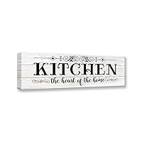 Kas Home Vintage Kitchen Canvas Wall Art | Rustic Kitchen Rules Prints Farmhouse Signs Framed | Family Sign Kitchen Wall Decor (5.5 X 16.5 inch, Kitchen-02)