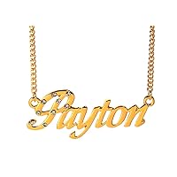 Name Necklace Payton - 18K Gold Plated - Personalized Name Necklace - Customized Jewelry For Women - Personalized Jewelry - Custom Name Necklace - Name Pendant Payton