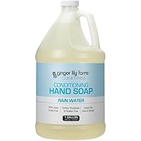 Ginger Lily Farms Club & Fitness Conditioning Liquid Hand Soap Refill, 100% Vegan & Cruelty-Free, Rain Water Scent, 1 Gallon (128 fl oz)
