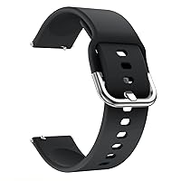 Exelent 20mm watch band Silicone Watch Bands Quick Release Stainless Steel, Black Watch Straps