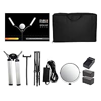 Professional Tattoo Beauty Enhancing Photography Led Ring Light led Photography Double arm Fill Light Celebrity Live Streaming Selfie Light Ight (FX-480 with Mirror +Batteries)