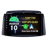 9'' Android Car Stereo Radio for Renault Koleos 2008-2016 Octa Core Android 10.0 Touchscreen Headunit supports GPS Navigation Carplay Android Auto Bluetooth SWC DSP USB AHD Backup Camera-4+64