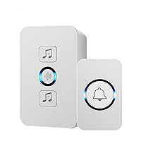 Smart Waterproof Doorbell 300M Remote Control Smart Home Hotel Door Alarm LED Light US Plug
