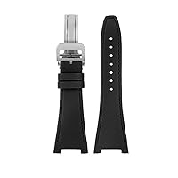 High Density Nylon Watch Strap For IWC Ingenieur Family IW500501 IW378507 Band Concave Interface Bracelet Waterproof Cowhide Bottom watchbands