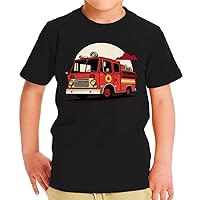 Fire Truck Design Toddler T-Shirt - Graphic Kids' T-Shirt - Print Tee Shirt for Toddler