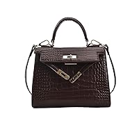 Shoulder Bag Purse Satchel Bag Handbag with Crocod Pattern Fashionable Vintage Leather Shoulder Bag for Women