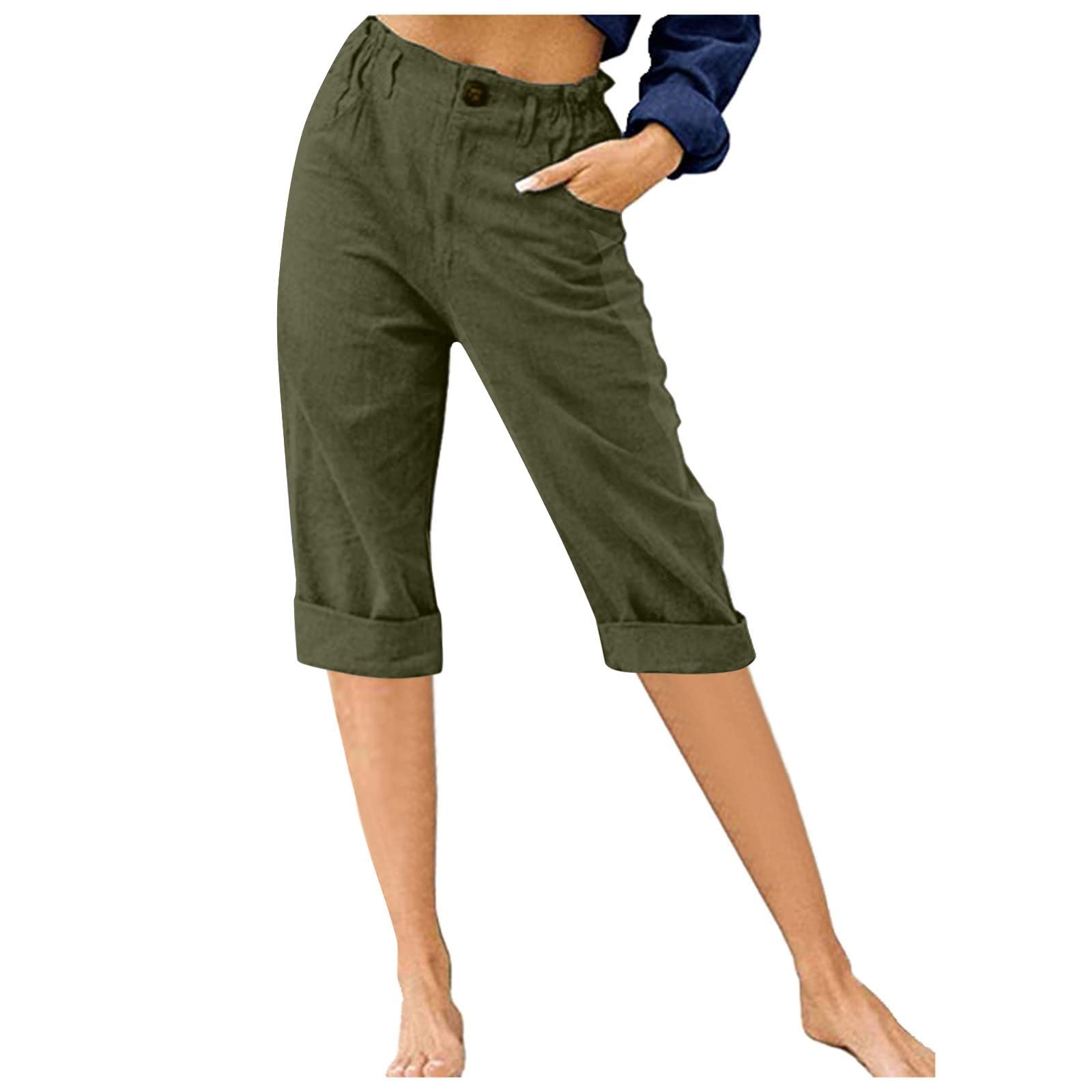 Women's Ladies stretchy Capri pants Jeans Black Sizes UK 6 8 10 12 14 | eBay