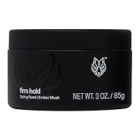 Black Wolf Hair Styling Paste for Men, Firm Hold – Matte Finish, Water Based Hair Styling Product for All Hair Styles & Types - Barber Grade Non-Greasy & Long-Lasting Wax - Add Texture & Volume 3 oz