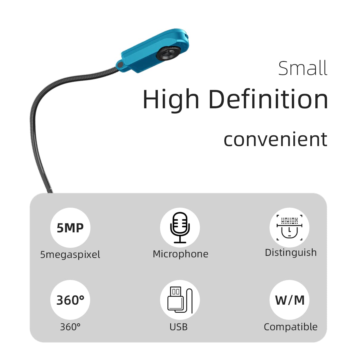 ZSEEWCAM Document Camera (Blue) Ultra High Definition 5MP USB Document Camera — Mac OS, Windows, Chromebook Compatible for Live Demo, Web Conferencing, Distance Learning, Remote Teaching,Scanner