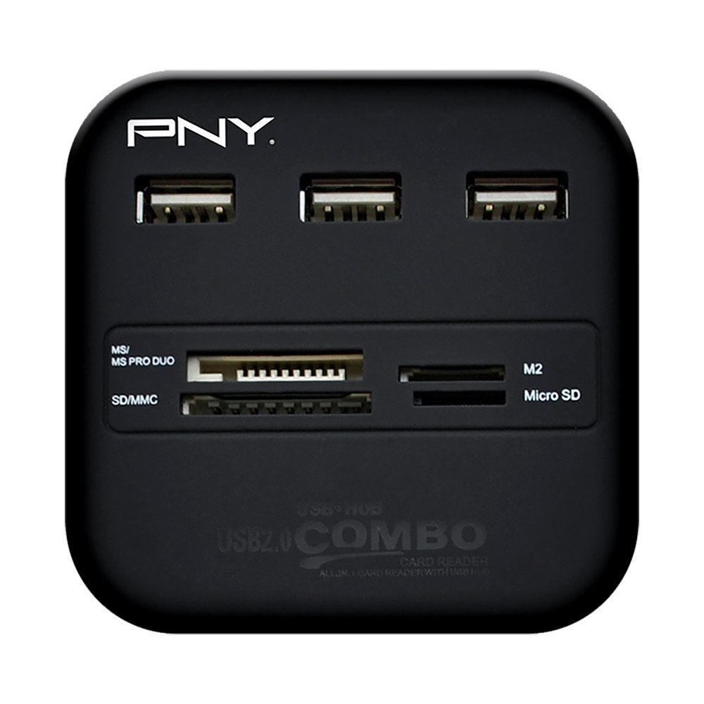 PNY Multi-Slot USB & Flash Card Reader (P-UBSDRDR21K-RF)