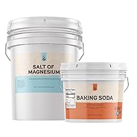 Pure Original Ingredients Salt of Magnesium and Baking Soda Bundle, Various Sizes, Cleaning, Household Essentials