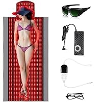 Red Light Therapy Mat for Full Body Pain Relief - Large Red Light Therapy Mat for Whole Body Pain Relief, 34in×71in, 1370pcs 660nm and 850nm Red Light Beads