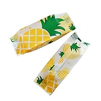 50 Pcs Handmade Pineapple Pastry Packaging Bags Small Baking Machine Sealed Candy Bags Frosted Cookies Wrapper Bags