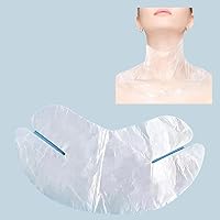 100 Sheets Plastic Neck Mask，Diy Disposable Neck Facial Mask,Lock In Water And Moisturize Persistently