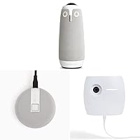 Meeting Owl 3 (Next Gen) 360-Degree, 1080p HD Smart Video Conference Camera & Expansion Mic for Meeting Owl 3 - Extend Audio Reach in Larger Spaces by 8 feet (2.5 Meters) & Whiteboard Owl Camera