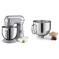 Cuisinart SM-50BC Precision Master 5.5-Quart 12-Speed Stand Mixer & SM-50MB 5.5-Quart Mixing Bowl, Stainless Steel