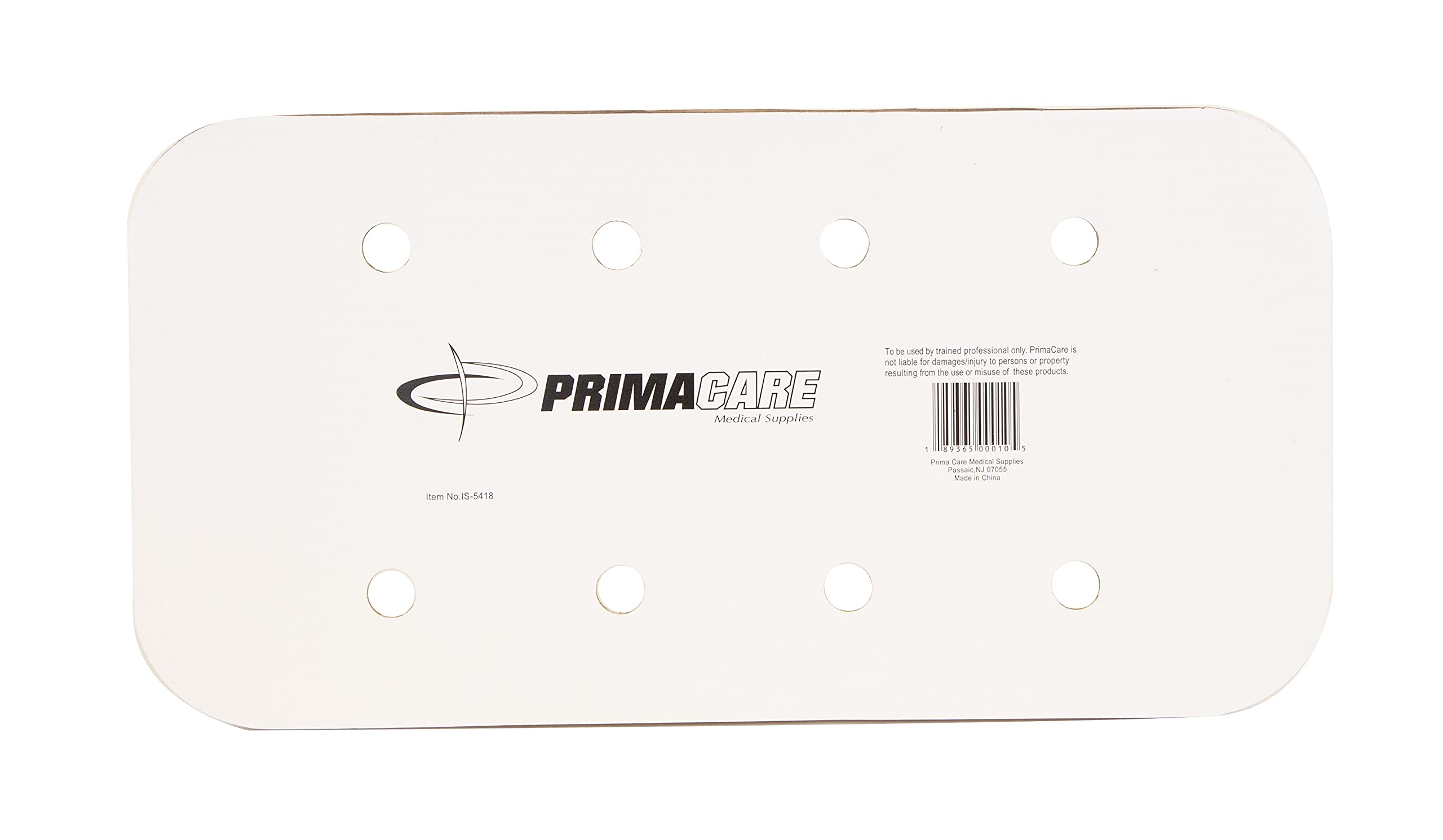 PrimaCare IS-5418 Padded Cardboard Splint Wrist Brace or Leg Support for Adult and Kid, 18
