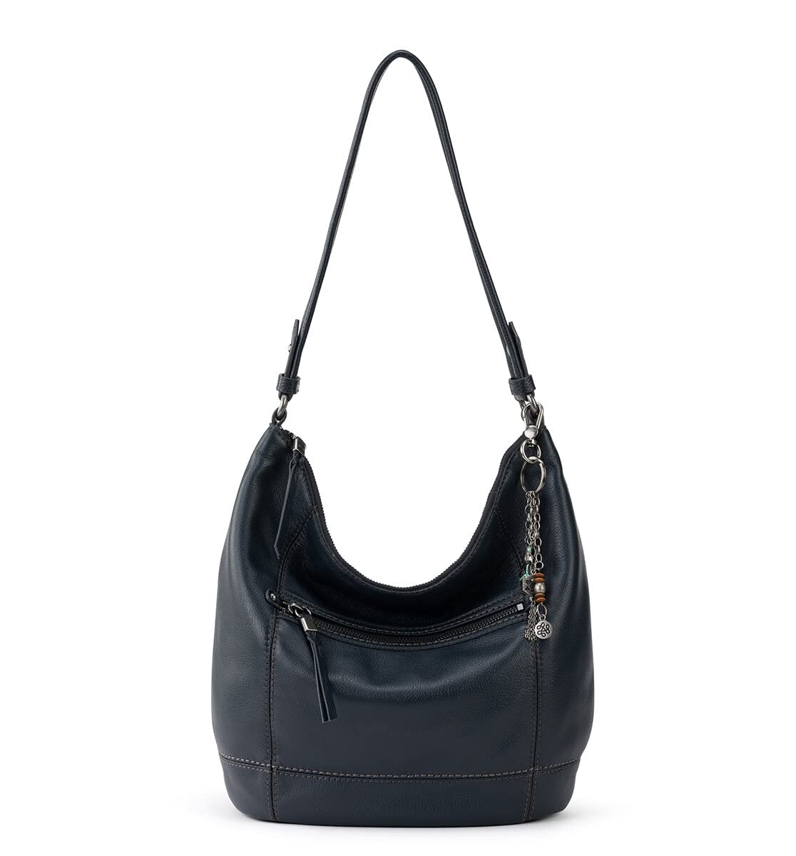 The Sak Sequoia Hobo Bag in Leather, Single Shoulder Strap, Indigo