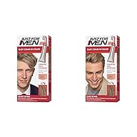 Just For Men Easy Comb-In Hair Color, Sandy Blond A-10 and Dark Blond A-15, No Mix Application with Comb Applicators, Pack of 2