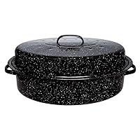 Roasting Pan With Lid, Thanksgiving Turkey Roaster Pan, Extra Large 20 lb Capacity, 19