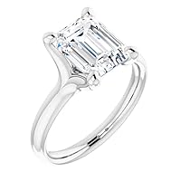 Stunning Surprise Ring, Emerald Cut 3.00CT, Colorless Moissanite Ring, 925 Sterling Silver, Promise Ring, Engagement Ring, Wedding Gift, Christmas Gift