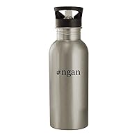 #ngan - 20oz Stainless Steel Water Bottle, Silver