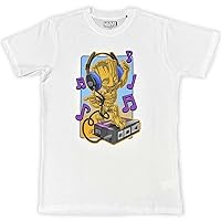 Guardians of The Galaxy T Shirt Groot Dancing Official White