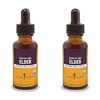 Herb Pharm Certified Organic Elder Liquid Extract - 1 Ounce (Pack of 2)