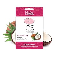 ToGoSpa LIPS | Moisturize, Hydrate, and Soothe Lips | Clean Collagen Gel Masks with Hyaluronic Acid, and Vitamins C & E - 3 Pack (Coconut)