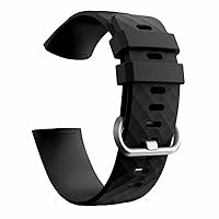 Replacement Watch Strap Band with Metal Buckle Fitness Wristband Sport Strap for Fitbit Charge 3