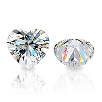 Love Band Loose Moissanite 2 Carat, Colorless Moissanite Diamond, VVS1 Clarity, Heart Cut Brilliant Gemstone for Making Engagement/Wedding/Ring/Jewelry/Pendant/Earrings/Necklaces Handmade