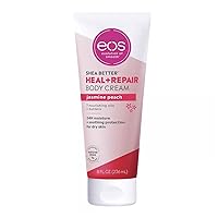 eos Shea Better Body Cream - Jasmine Peach | Natural Body Lotion and Skin Care | 24 Hour Hydration with Shea Butter & Oil | 8 oz