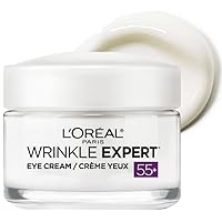 L'Oreal Paris Wrinkle Expert 55+ Anti-Wrinkle Eye Cream with Calcium, Reduce Crow's feet, 0.5 Oz