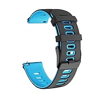 20mm Replacement Watchband Straps for COROS PACE 2 Sport Silicone Smart Watch Band for COROS APEX 42mm Wristband Bracelet Correa (Color : Blue Light Blue, Size : for COROS PACE 2)