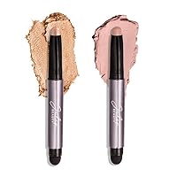 Julep Eyeshadow 101 Crème-to-Powder Eyeshadow Stick Duo, Champagne Shimmer & Lilac Matte