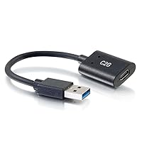 C2G 6in USB-C Female to USB-A Male SuperSpeed USB 5Gbps Adapter Converter