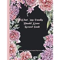 What My Family Should Know Record Book: What My Family Needs to Know When I Die (End of Life Planning Organizer for the Christian Family ~ with Scripture ~ 8.5 x 11)