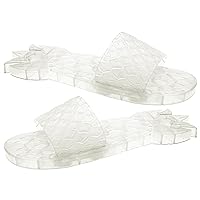 Womens Slides Sandals Cloud Slippers Summer Pineapple Slippers Women's Trendy Indoor Home Bath Bathroom Non Slip Outer
